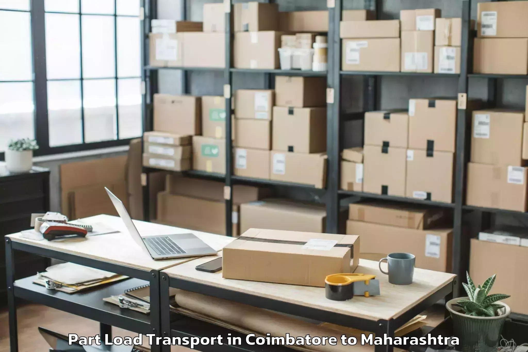 Book Coimbatore to Mantha Part Load Transport Online